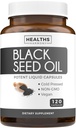 Schwarzes Seed Oil - 120 Softgel Kapseln Hautgesundheit (Non-GMO & Vegan) Kaltgepresstes Nigella Sativa Producing Pure Black Cumin Seed Oil mit Vitamin E - 500mg Jede, 1000mg pro 2 Kapsel Servieren