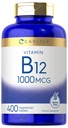 Carlyle Vitamin B12 1000 mcg | 400 Tabletten | Vegetarisch, Non-GMO, Glutenfreie Ergänzung
