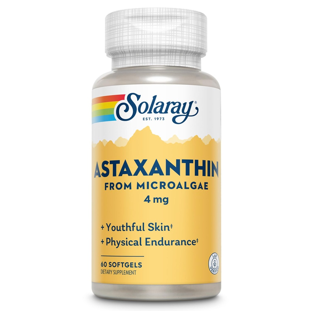 SOLARAY Astaxanthine 4 mg d'antioxydants