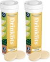 Drinklits Lemon Immununterstützung Tablets (2) Tube Bundle | Tägliche Immunität - 0g Zucker - Vitamine - Elektrolyte - Kräutermischung | 20 Servierungen – 10 Tabletten pro Tube