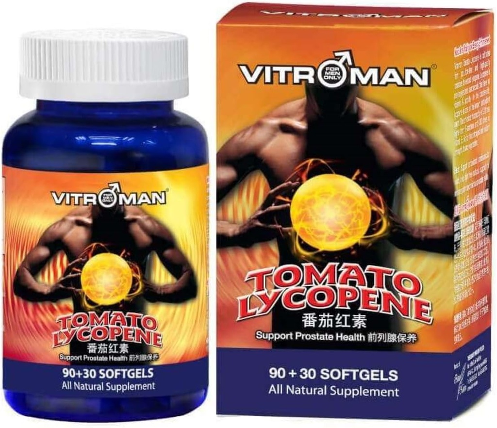 Tomaten Lycopin (120 softgels), Herz-Kreislauf-Unterstützung, Premium-Qualität Antioxidans - 100% natürliche Tomaten - Toll für Prostata-Gesundheit Immunsystem-Unterstützung