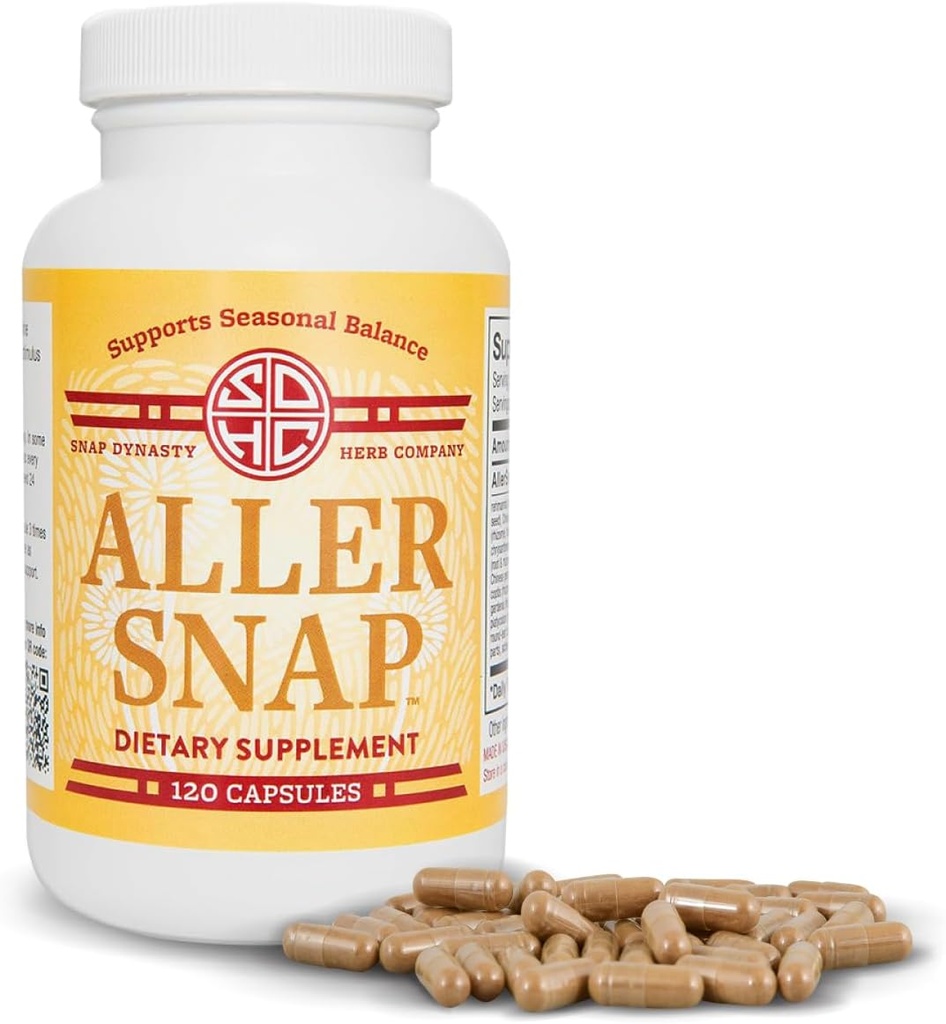 Snap Dynasty Aller Snap - 120ct Capsules, Pack of 1 - Pflanzenbasierte Saisonunterstützung für gesunde Histamin-Reaktion, Histamin-Unterstützung Supplement, Keine Kontraindikationen