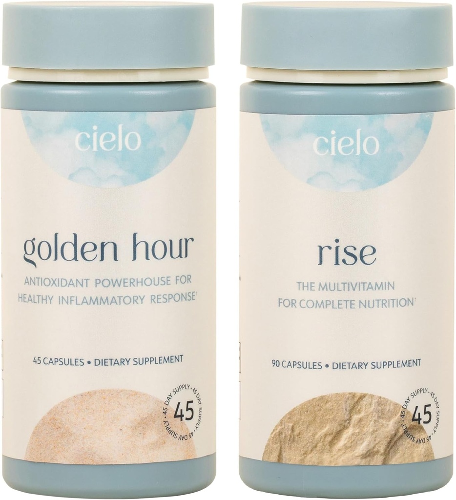 Cielo Golden Hour Antioxidant & Rise Multivitamin Set - 45 Day Supply