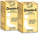 Pacific Nature's Oramin G (30 Softgels) mit koreanischem Ginseng, Aloe Vera, Vitamin B Complex und Zink für Energie, Immunität und Ernährung - Paket von 2
