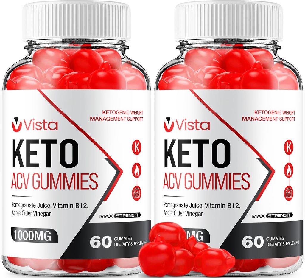 (2 Pack) Vista Keto ACV Gummies - Fortgeschrittene Formel Vista Keto Plus ACV Gummis Apple Cider Essig Vista ACV Nahrungsergänzung Herren Frauen (120 Gummi)