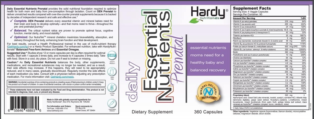 Täglich essentielle Nährstoffe Pränatal: Die vollständigste Nahrungsergänzung für schwangere und stillende Mütter - Broad Spectrum Micronutrients
