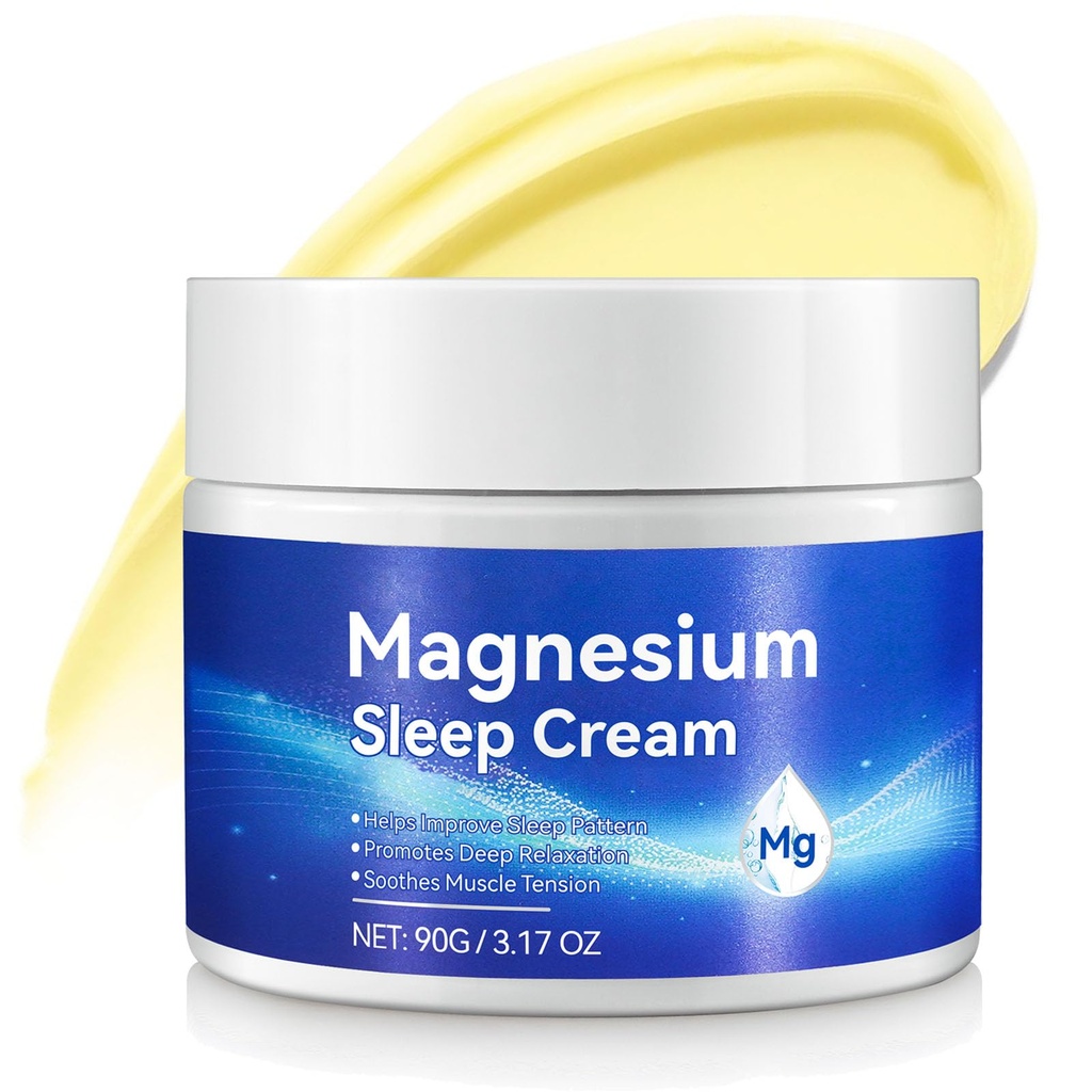 Premium Magnesium Cream for Sleep 3.17 Oz, Topical Magnesium Cream – Safe and Easy to Absorb, Quick Drying without Residue, Gentle to The Skin