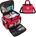CURMIO Trousses de premiers soins Sac vide, Sac de fournitures d'urgence Sac médical pour les soins à domicile et les trousses de trauma, Rouge (Sac vide seulement)