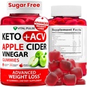 Gummies Keto ACV avancé perte de poids - sans sucre Gummies Keto - Supplément Gummy pour les femmes et les hommes - Detox - vinaigre de cidre de pomme - saveur de pomme