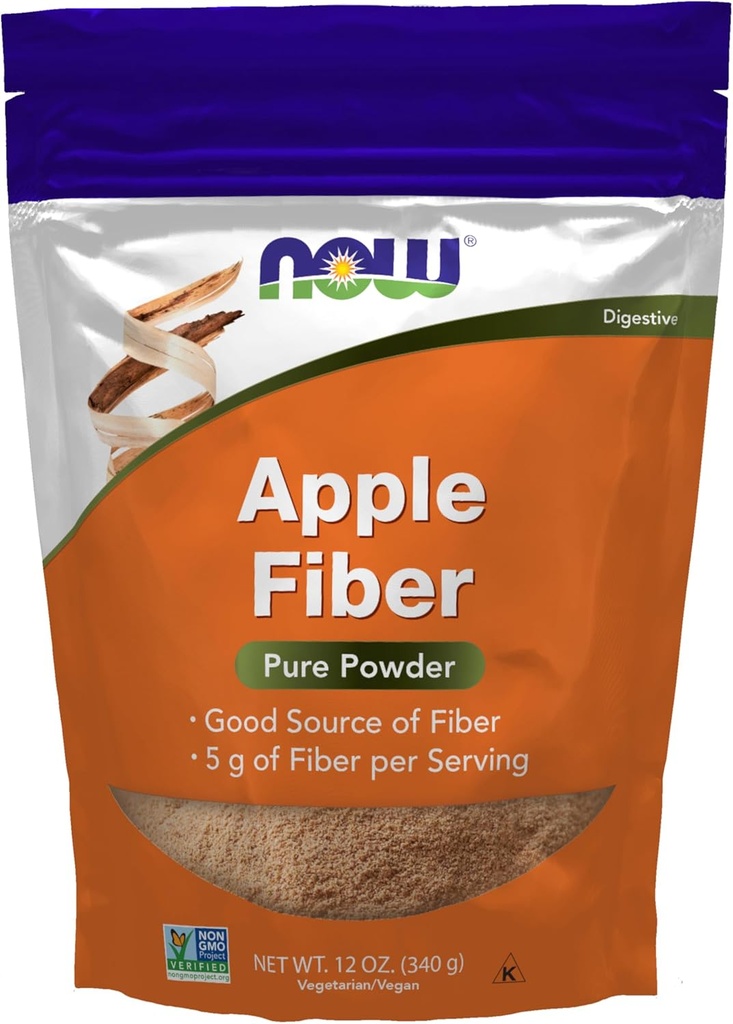 JETZT Ergänzungen, reines Apfelfaserpulver mit Apfelpektin, Non-GMO-Projekt Verifiziert, 12-Ounce