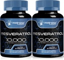 WELLNESS LABSRX Resveratrol 1000mg Kapseln - 240 Zähler - Japanische Knotweed Extrakt Resveratrol - Paket von 2