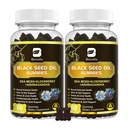 Black Seed Oil & Sea Moss Gummies, 2Pack Irish Sea Moss Gummis mit schwarzem Seed Oil, Ashwagandha Extract, Elderberry, Turmeric, Vitamin C, Vitamin D3 - Immununterstützung, Gelenke, Verdauung, Haar & Haut