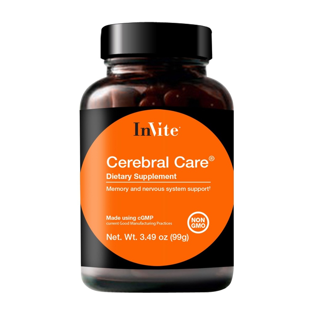 Invite Health Cerebral CareTM - Unterstützt Gehirngesundheit mit Gedächtnis, Fokus, Aufmerksamkeit und Stimmung - Enthält Inositol, Acetyl-L-Carnitin, Cholin, Phosphatidylserin, Astaxanthin - 30 Servierungen