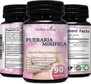 Pueraria Mirifica Capsules - Pilules naturelles d'amélioration mammaire pour les femmes - Pilules d'agrandissement mammaire - Croissance mammaire, santé vaginale, soulagement de la ménopause, santé de la peau et des cheveux - 90 Capsules Vegan