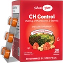 Maxi Health - Cholesterol-Gummien mit 1200mg Pflanze Sterols & Stanols - Kosher Gluten Free Healthy Cholesterol Supplements 60 ct