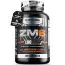 Eisenlabors ZM6 – 3 Monate Versorgung – Zink-Magnesium-Ergänzung – 180 vegetarische Kapseln – Magnesium und Zink Beilagen für Männer und Frauen