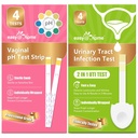 Easy@Home Vaginal pH Test Strips & UTI Test Kits (8 Zähler): Hefe Infektion, BV, UTI Tests für Frauen, schnelle genaue Ergebnisse, 4 Urinary Tract Infection & 4 Feminine pH-Gesundheitstests