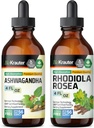 BIO KRAUTER Ashwagandha Tinktur 4 Fl. Oz. & Rhodiola Rosea Tinktur 4 Fl. Oz.