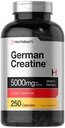 Horbaach Deutsch Kreatin Monohydrat | 5000mg | 250 Pulver Kapseln | Non-GMO & Gluten Kostenlose Ergänzung