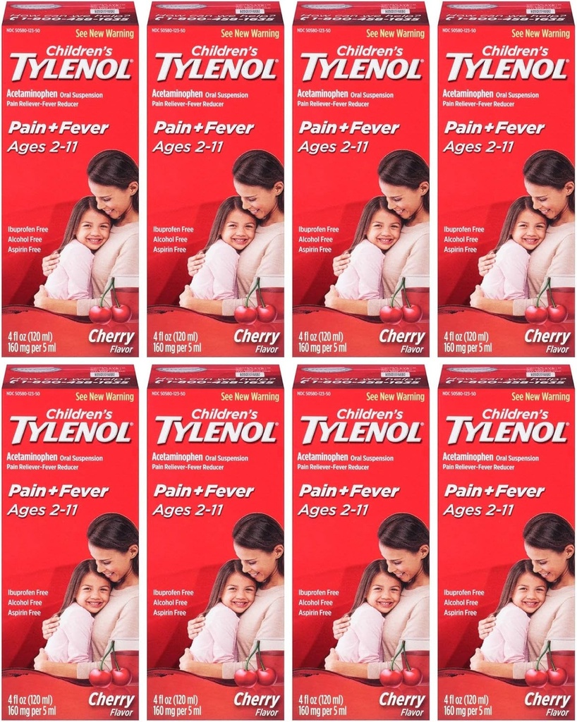Tylenol Chld Cherry Liq Taille 4z Tylenol Blast de cerise pour enfants Suspension orale