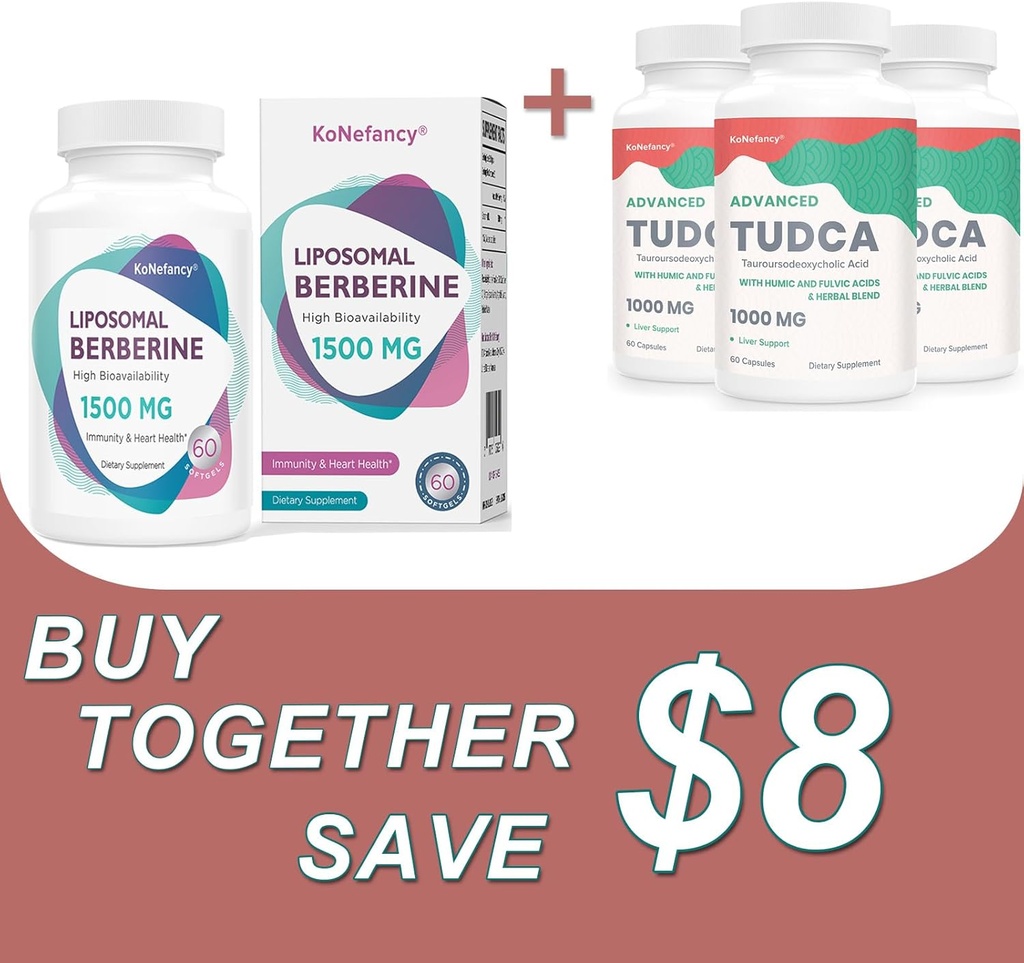 Optimisez votre santé avec TUDCA Complex 3Pack et Berberine Liposomale 1500mg