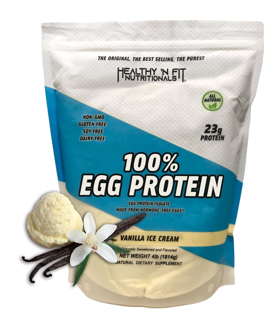 Gesunde 'N Fit 100% Eiprotein- Vanille (4lb): 100% Eiweiß Protein Plus natürliche Peptide.-Natürlich gesüßt, Pure, Keto, Paleo Friendly