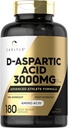 Carlyle D Aspartic Säure Ergänzung für Männer und Frauen | 3000mg | 180 Kapseln | DAA Pillen | Advanced Athlete Formel | Non-GMO & Gluten Kostenlose Ergänzung