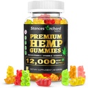 Hanfgummis Advanced Extra Strength - High Potency Hanf Gummy für Erwachsene Entspannung - Natürlich, Bio, Zuckerfrei, Vegan, Fruchtig Edibles - 60 Count, 2-Month Supply