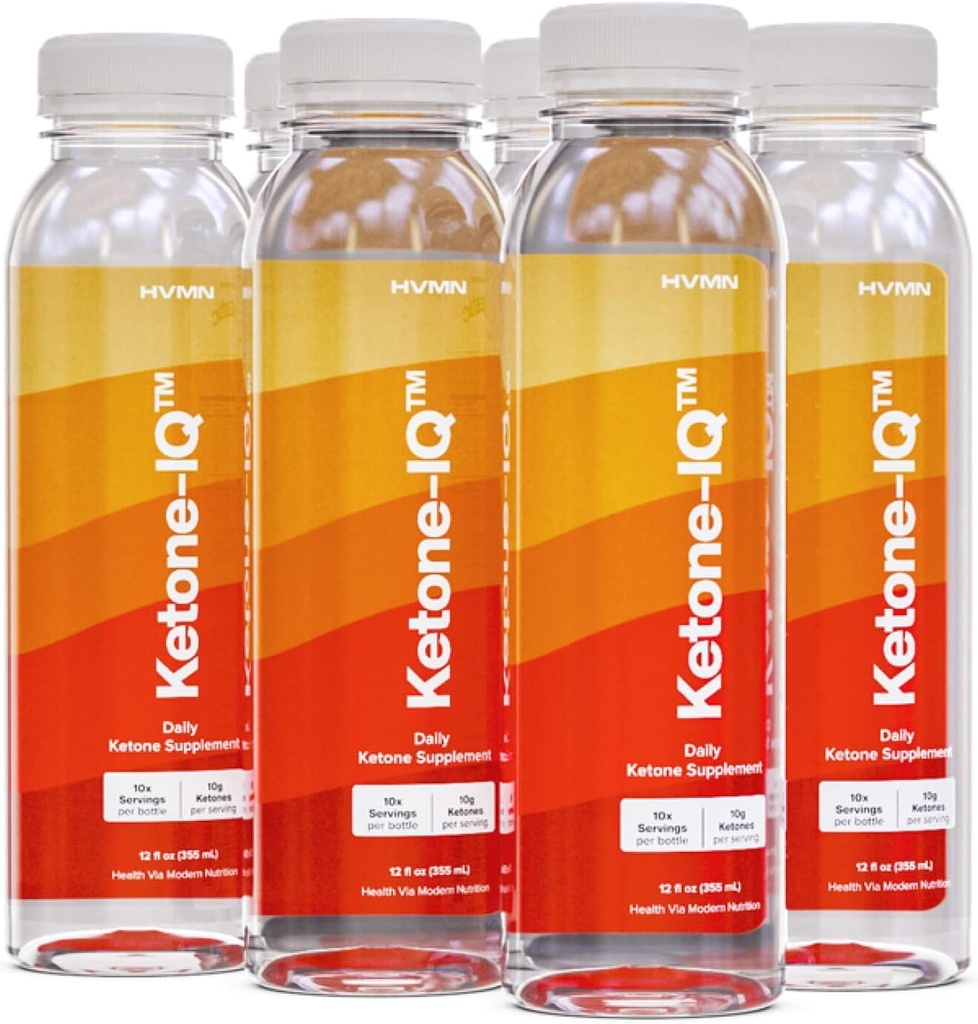 Ketone-IQ - Obtenez votre carburant de Ketones. Pas de sucre, pas de sel, pas de caféine. 60 portions de cétones potables pour élever rapidement les niveaux de cétones. Nouvelle et meilleure formulation! (6 ct)