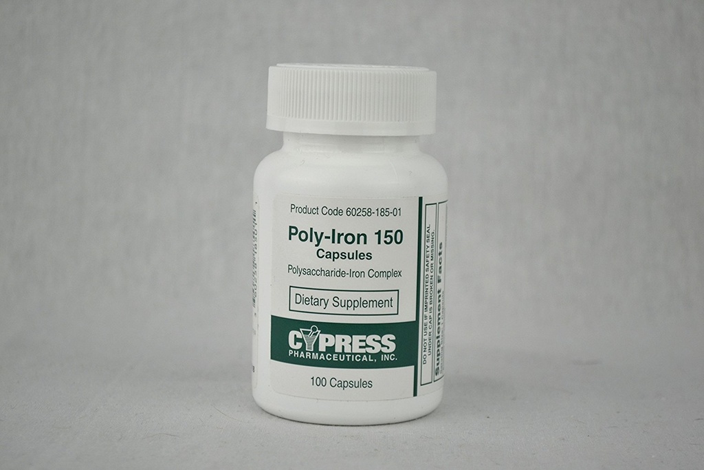 Cypress Poly-Iron 100 Caps Vergleicht zu Niferex 150Mg - Box von 100 - Modell 185-01 [Gesundheit und Schönheit]