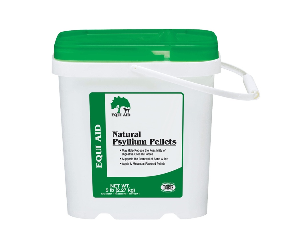 Farnam Equi Aid Natural Horse Psyllium Pellets Ergänzung für Pferde, unterstützt Entfernung von Sand & Schmutz von der Ventral Colon, 5 Pfund, 16 Scoops