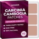 MONIER Garcinia Cambogia Patches (paquet de 60) - 100% naturel pour les femmes et les hommes - avec B12 & Potassium - Énergie, Focus & Soutien corporel - Formule améliorée