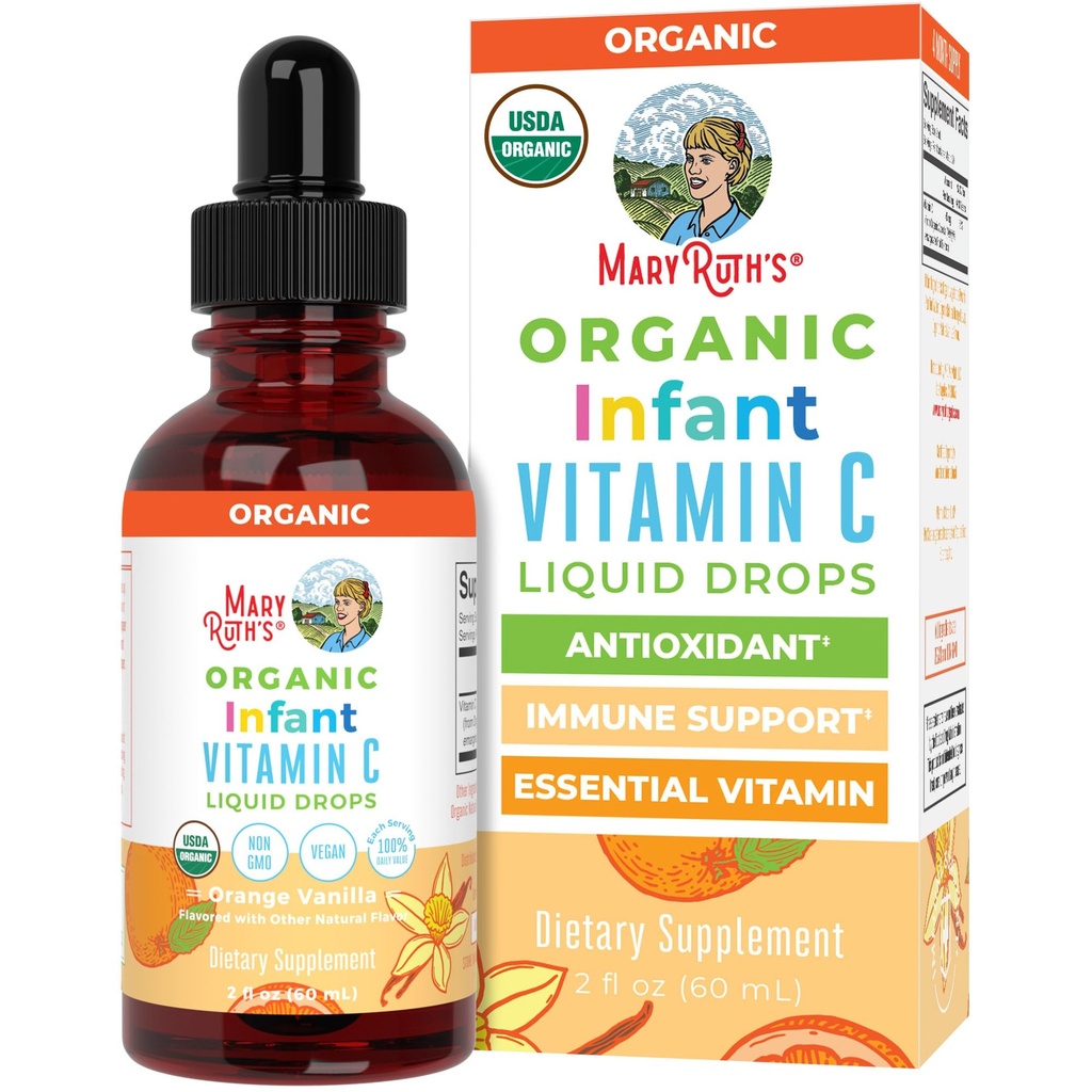 MaryRuth Organics Supplément Vitamine C pour nourrissons et bébés USDA Organic Vitamine C Liquid Drops for infants.