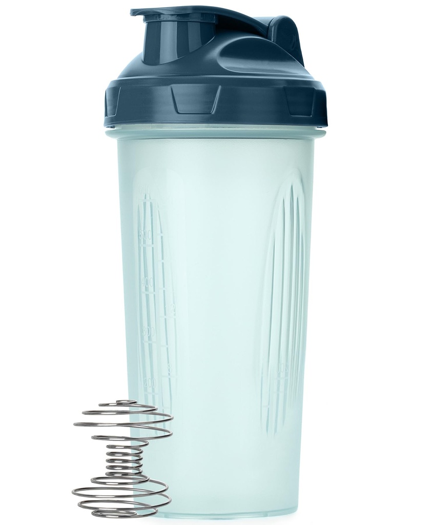 Bouteilles pour mélange de protéines, 28 oz, 1 emballage, clair, bouteille pour mélangeur de protéines avec boule de fouet, bouteille pour mélangeur