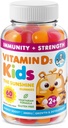 Vitamin D3 Gummi für Kinder & Erwachsene 2000 IU - High-Absorption Vitamin D Kindergummis Ergänzungen - Vegetarisch, Immununterstützung D3 für Erwachsene & Kinder (60 Count)