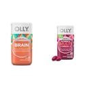 OLLY Ultra Strength Brain Softgels, Nootropic, Unterstützt gesunde Gehirnfunktion, Gedächtnis, Fokus & Ultra Frauen Multi Softgels, Gesamtgesundheit und Immununterstützung, Omega-3s, Eisen, Vitamine A, D