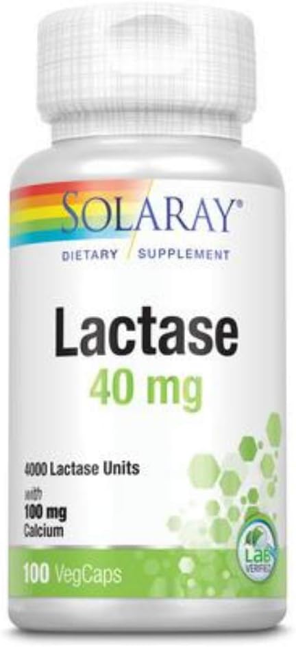 SOLARAY Lactase Capsules, 40mg | 100 Count