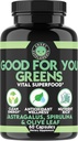 Angry Ergänzungen Gut für Sie Grüne, Vital Green Super Food Blend für Immununterstützung Booster Formel, mit Spirulina, Astragalus Root und Olive Leaf Root Extract (1-Bottle)
