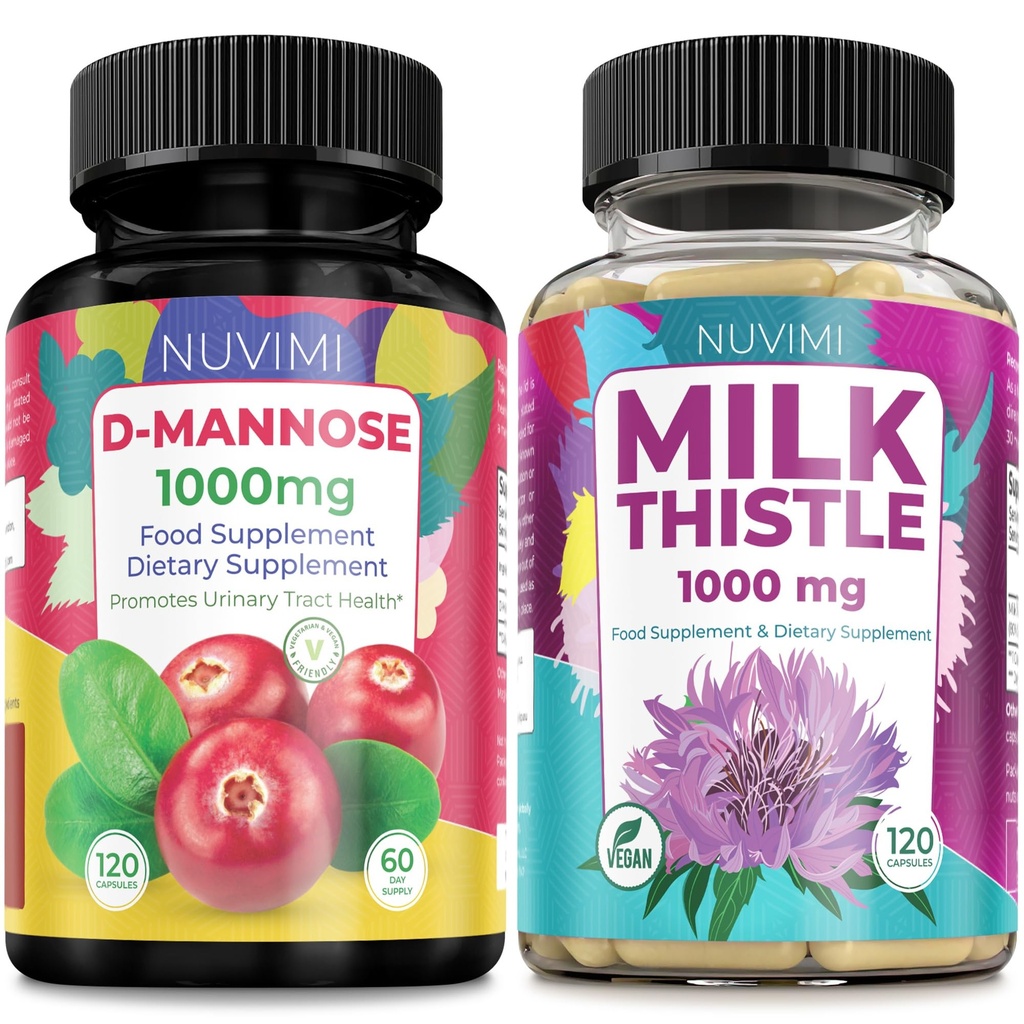 D Mannose 1000 mg & Milk Thistle 1000 mg 120 Kapseln