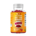 Vitamine D3 + Gummies K2 – Soutien à la santé des os et du coeur – 180 Gummies Vegan à base de pectine