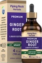 Piping Rock Ginger Wurzelextrakt Flüssigkeit | 4 fl oz | Premium Tinktur Tropfen | Zertifizierte Botanische Ergänzung | Non-GMO, Glutenfrei