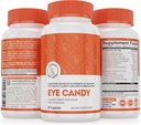 Vermächtnis Wellness Eye Candy Eye Vitamins mit Lutein, Zeaxanthin, Kalzium, Biotin, Kupfer, Zink Pillen + unterstützt Vision Gesundheit in Altern Erwachsene + Augen Strain von zu viel Bildschirmzeit, Dry Eye Supplements