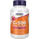 JETZT Nahrungsergänzungsmittel, Vitamin C-500 Calcium Ascorbat, Antioxidantienschutz*, 100 Veg Kapseln
