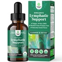 Certified Organic Lymphatic Drainage Drops - Kräuter Lymphatic Cleanse und Immun Support Supplement mit Echinacea Goldenseal & Red Clover Extract - Vegan Non GMO Alkohol und Zucker kostenlos - 30 Servierungen
