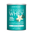 Designer Wellness, Designer Whey, Natural Whey Protein Powder with Probiotics, Fiber, and Key B-Vitamins for Energy, Gluten-Free, French Vanilla, 12oz