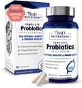 1MD Nutrition Probiotiques complets Platine - w/Prébiotiques et probiotiques pour la santé digestive - Supplément probiotique pour les femmes et les hommes - Plus de 50 milliards de CFU vivants 11 souches sans lait - 30 capsules
