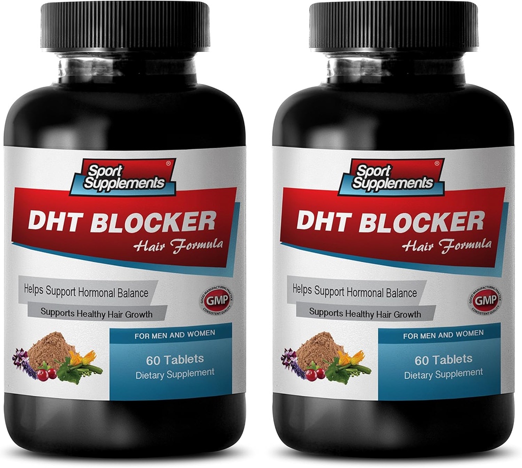 Haarwachstum Unterstützung Vitamine - DHT Blocker Haarformel - Unterstützt gesundes Haarwachstum - er shou wu Extract, dht Blocker für Männer, dht Blocker Advanced Trichology, dht Blocker mit Biotin 2Bot 120Tabs