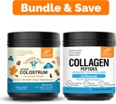 Sandhu's Pure Bovine Colostrum Powder Supplément pour les humains & Collagen Peptides Powder.