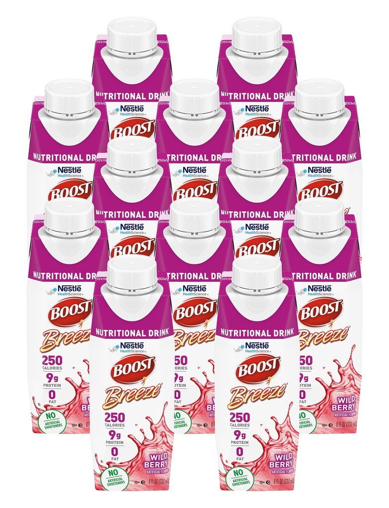 Boost Breeze boisson nutritionnelle Wildberry, 8 Fl Oz (paquet de 12)