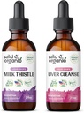 Wild & Organic Milk Thistle Tinkture 2 fl oz & Liver Cleanse Tinktur 2 fl oz